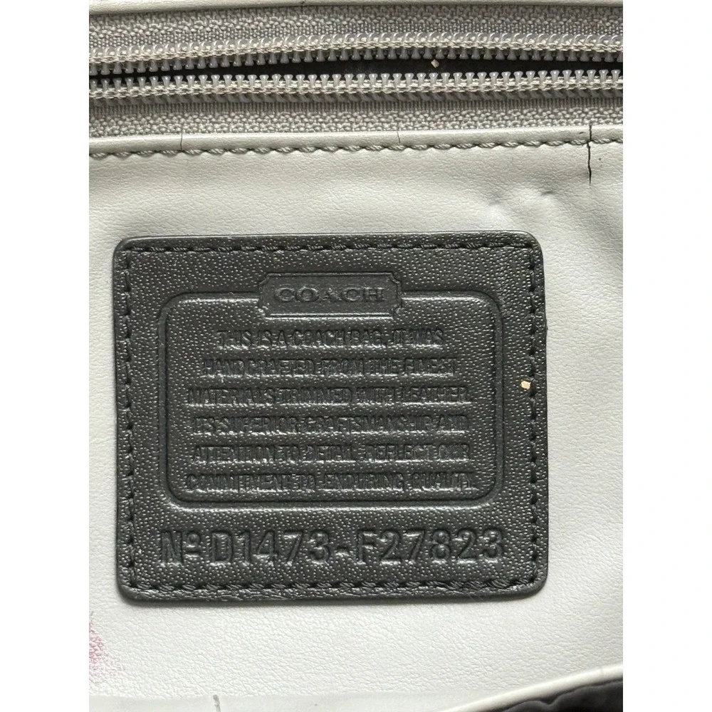 Coach Charlie Tote Bag Large Black Leather Shoulder‎ Handbag Purse